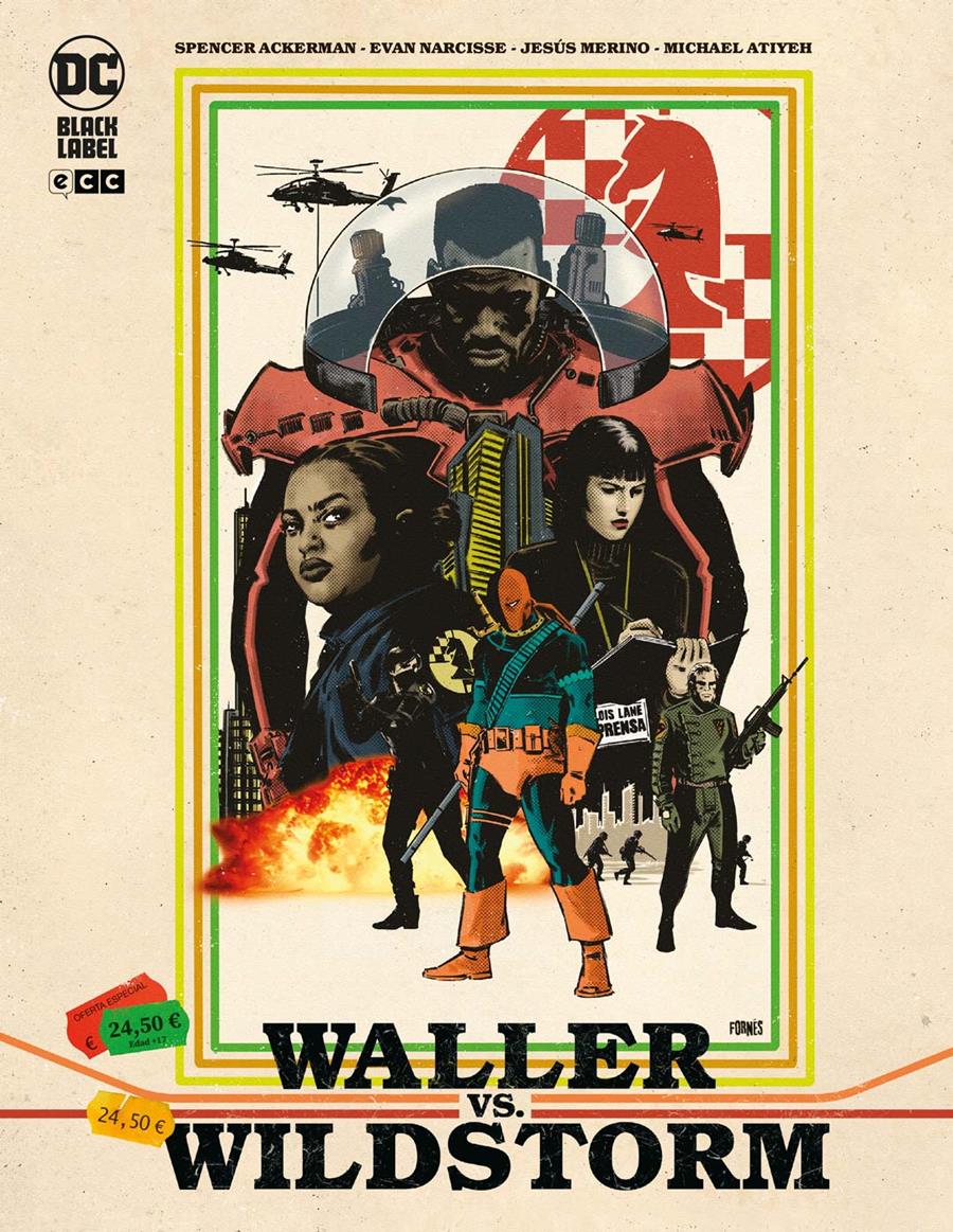 Waller vs. WildStorm | N1224-ECC39 | Evan Narcisse, Paul Dano, Spencer Ackerman, Jesús Merino, Stevan Subic | Terra de Còmic - Tu tienda de cómics online especializada en cómics, manga y merchandising