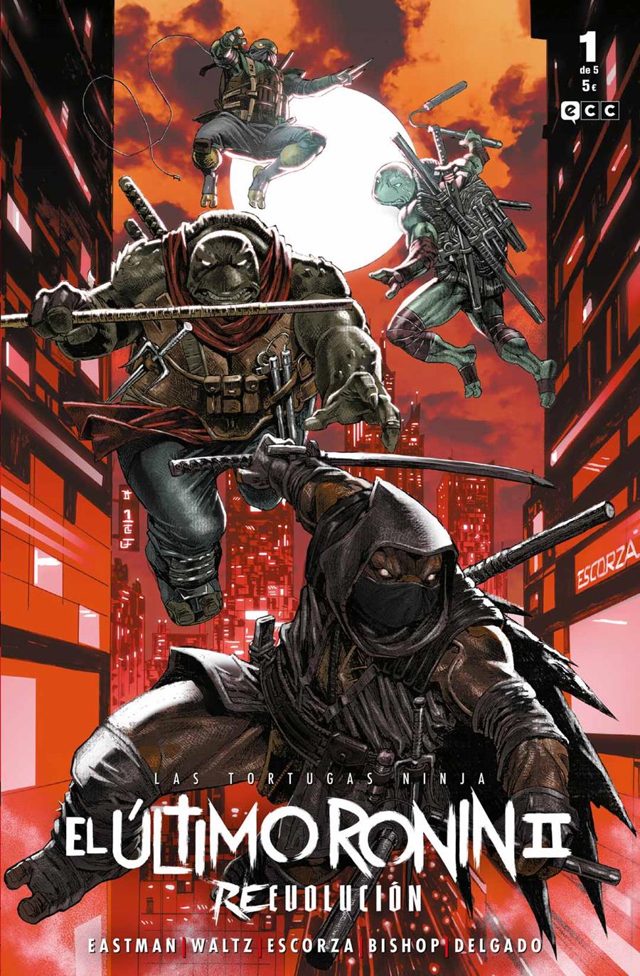 Las Tortugas Ninja: El último ronin II - Reevolución núm. 1 de 5 | N0724-ECC25 | Kevin Eastman, Tom Waltz, Esau e Isaac Escorza, Ben Bishop | Terra de Còmic - Tu tienda de cómics online especializada en cómics, manga y merchandising